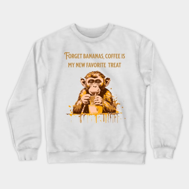 Coffee Monkey Crewneck Sweatshirt by Mugs and threads by Paul
